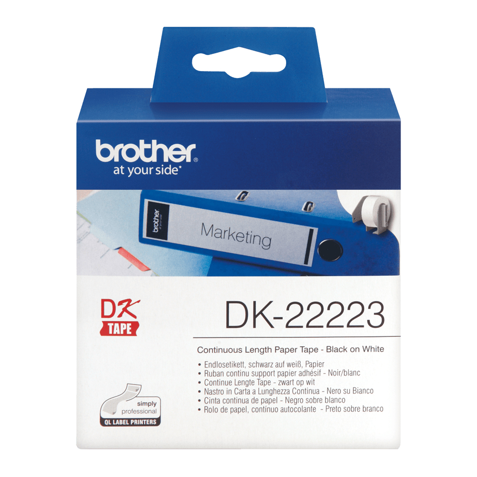 Endlos-Etiketten DK-22223 weiß, 50mm x 30,48m – Ansicht 3