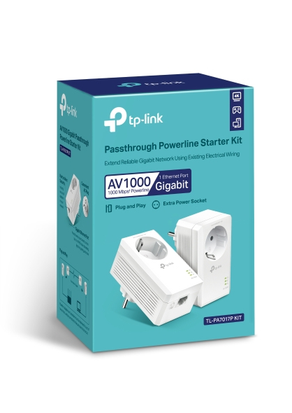 TP-LINK TL-PA7019P KIT 1000 Mbit/s Eingebauter Ethernet-Anschluss Weiß 2 Stück(e)