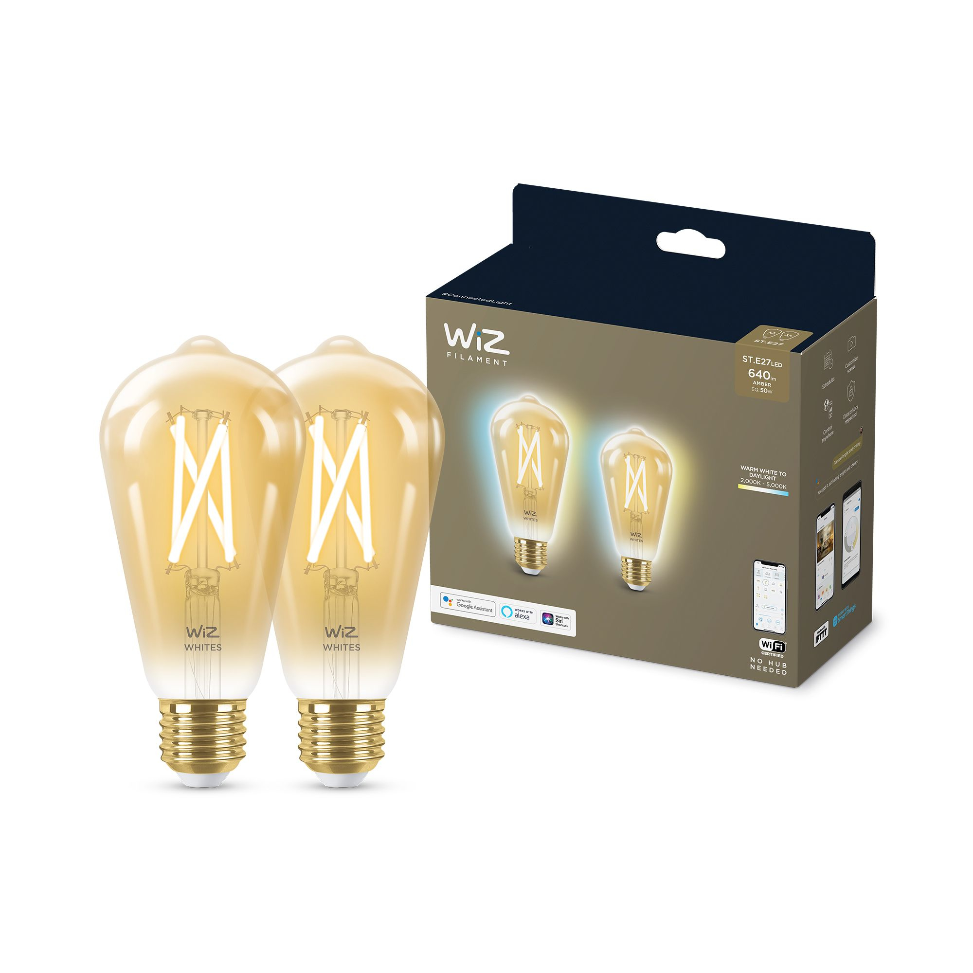 WiZ Filament 50W E27 Edison Amber PF Box Doppelpack 87224571_6046063976