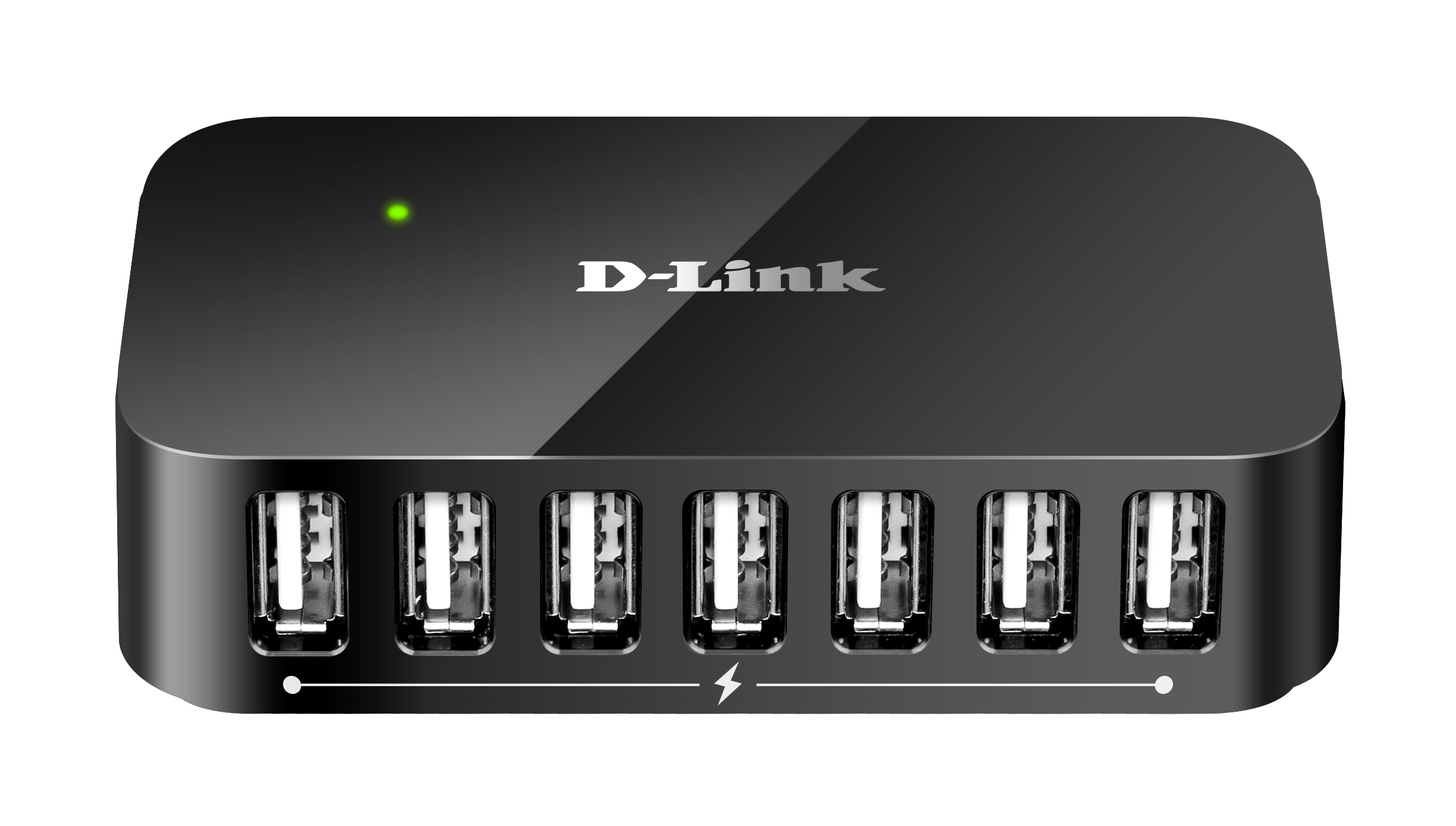 D-Link DUB-H7 USB 2.0 Type-B 480 Mbit/s Schwarz