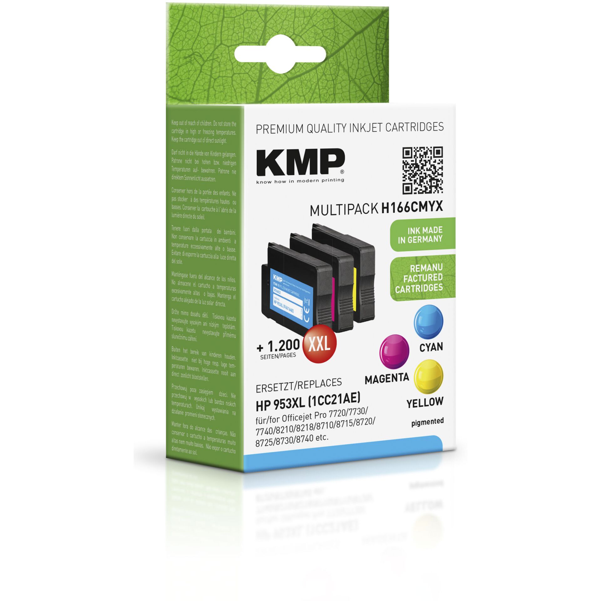 KMP H166CMYX Multipack C/M/Y kompatibel mit HP 953 XL 366207_01
