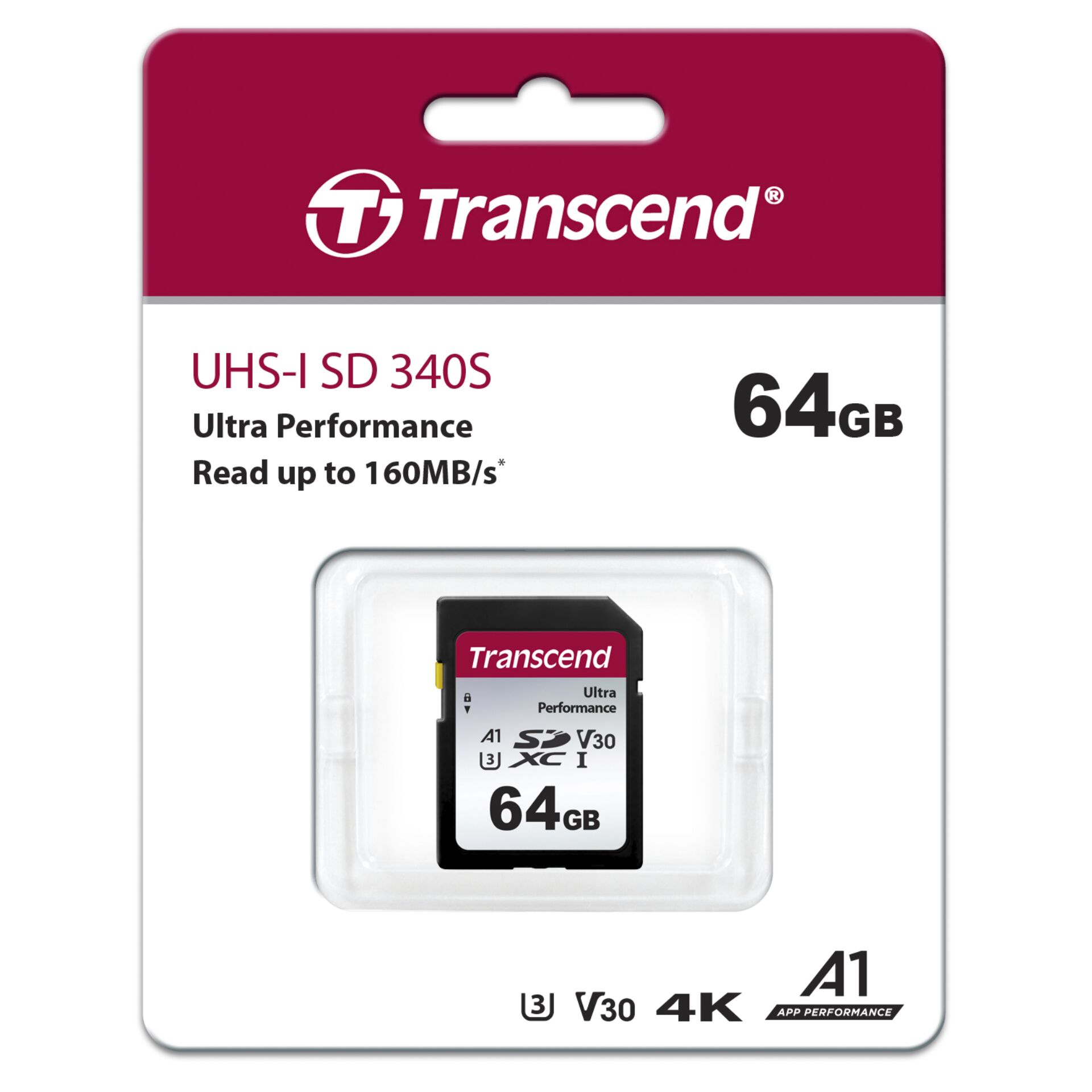 Transcend SDXC 340S         64GB Class 10 UHS-I U3 A2 V30