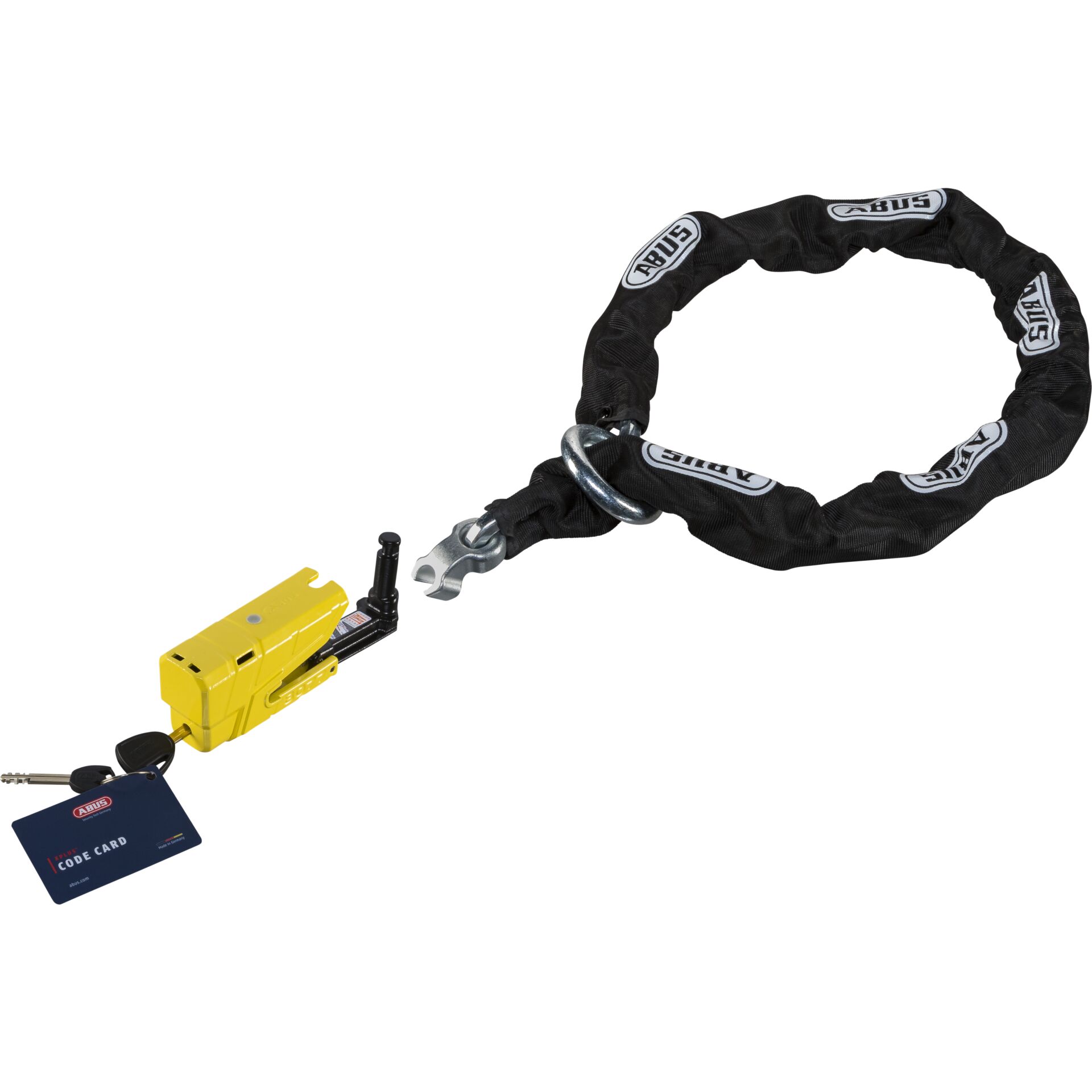 ABUS GRANIT Detecto X-Plus 8077/12KS120 black loop yellow