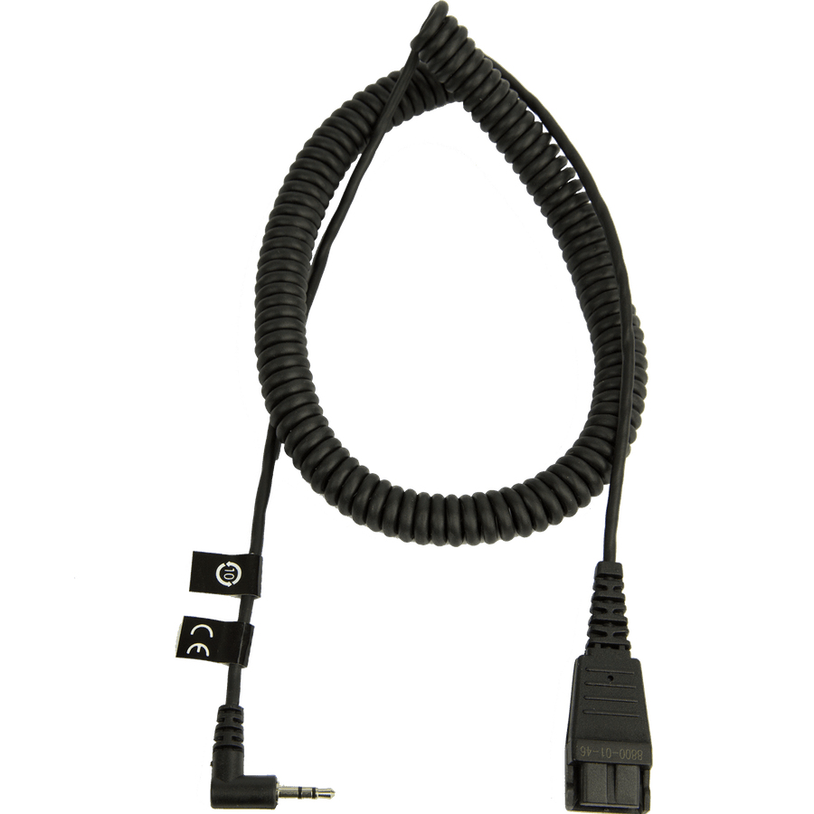 JABRA Anschlusskabel QD auf 2,5mm Klinke, gewinkelt, spiral – Ansicht 1
