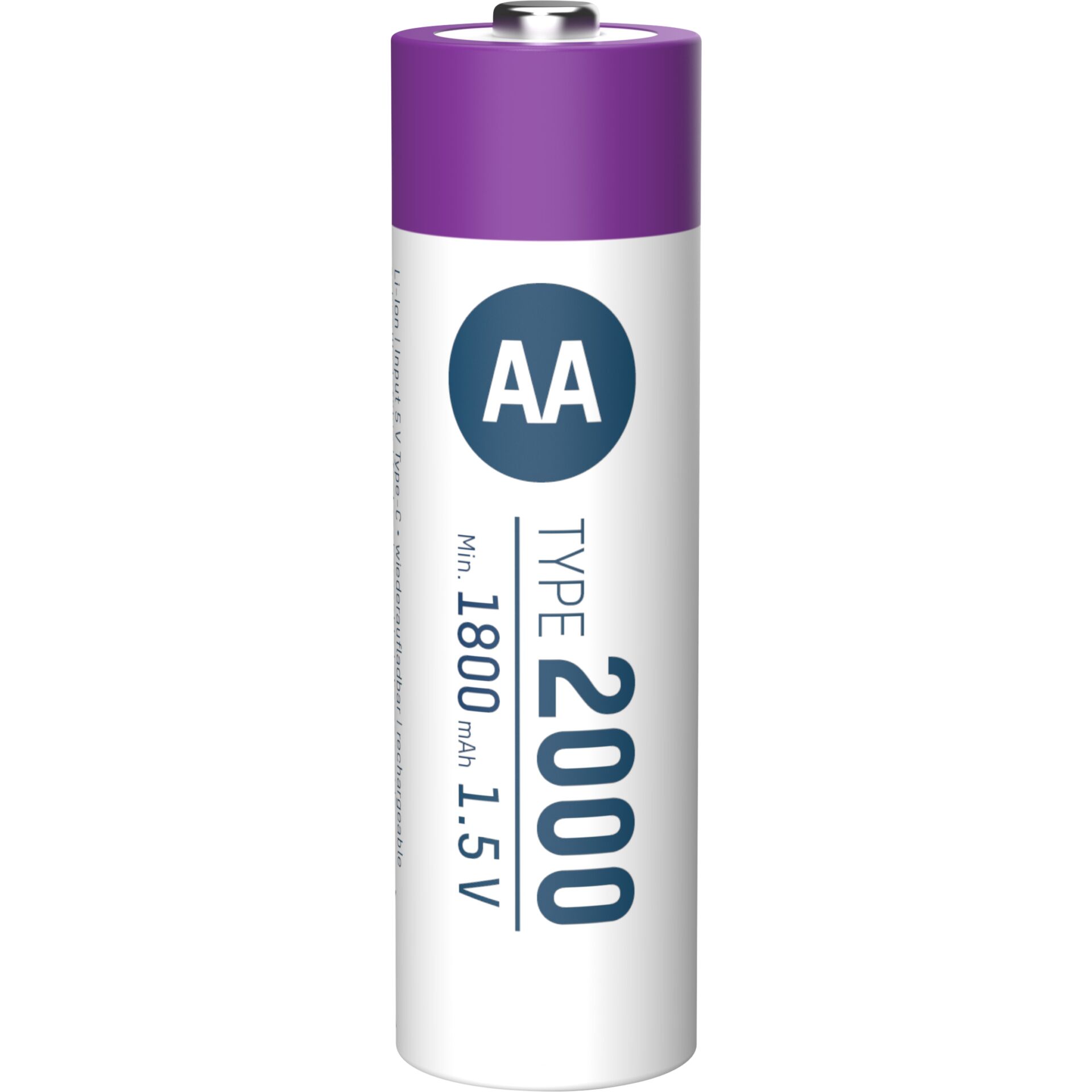 1x4 Ansmann Lithium Akku Mignon AA 1800mAh + Ladekabel 1312-0036