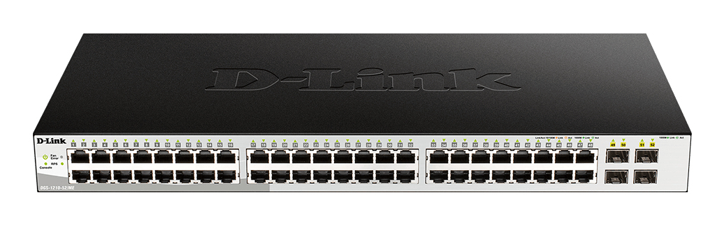 D-Link DGS-1210-52/ME 52-Port L2 Smart Mgd. ME Gigabit Switch – Ansicht 1