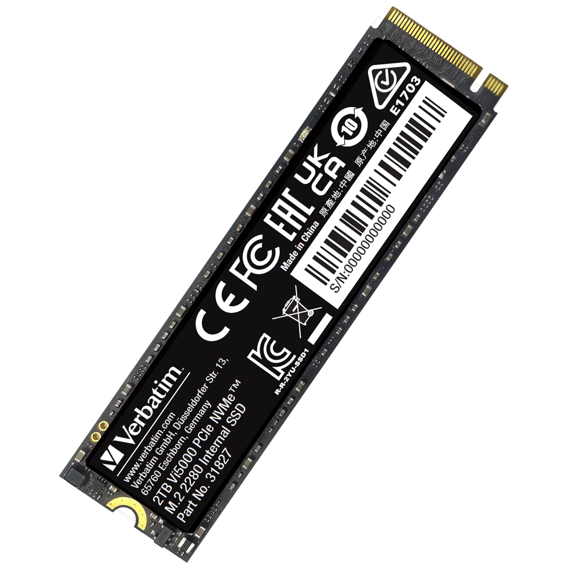 Verbatim Vi5000 M.2 SSD      2TB PCIe4 NVMe                 31827 828725_00