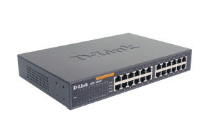 D-Link 24-port 10/100M NWay Desktop - Internal PSU (incl. 19" rack mount kit) Unmanaged network switch