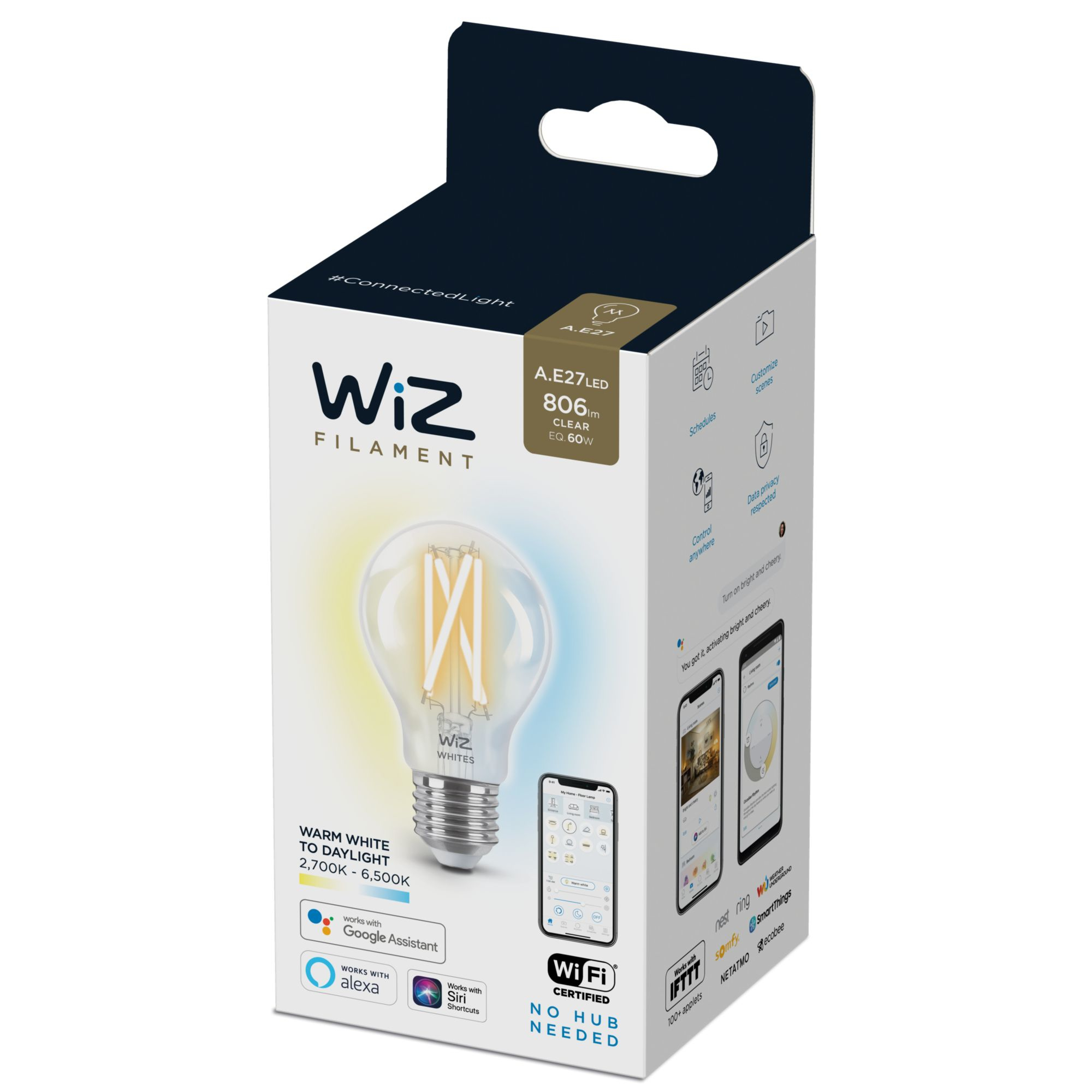 WiZ Wi-Fi BLE 60W A60 E27 CL 87224532_4613681459