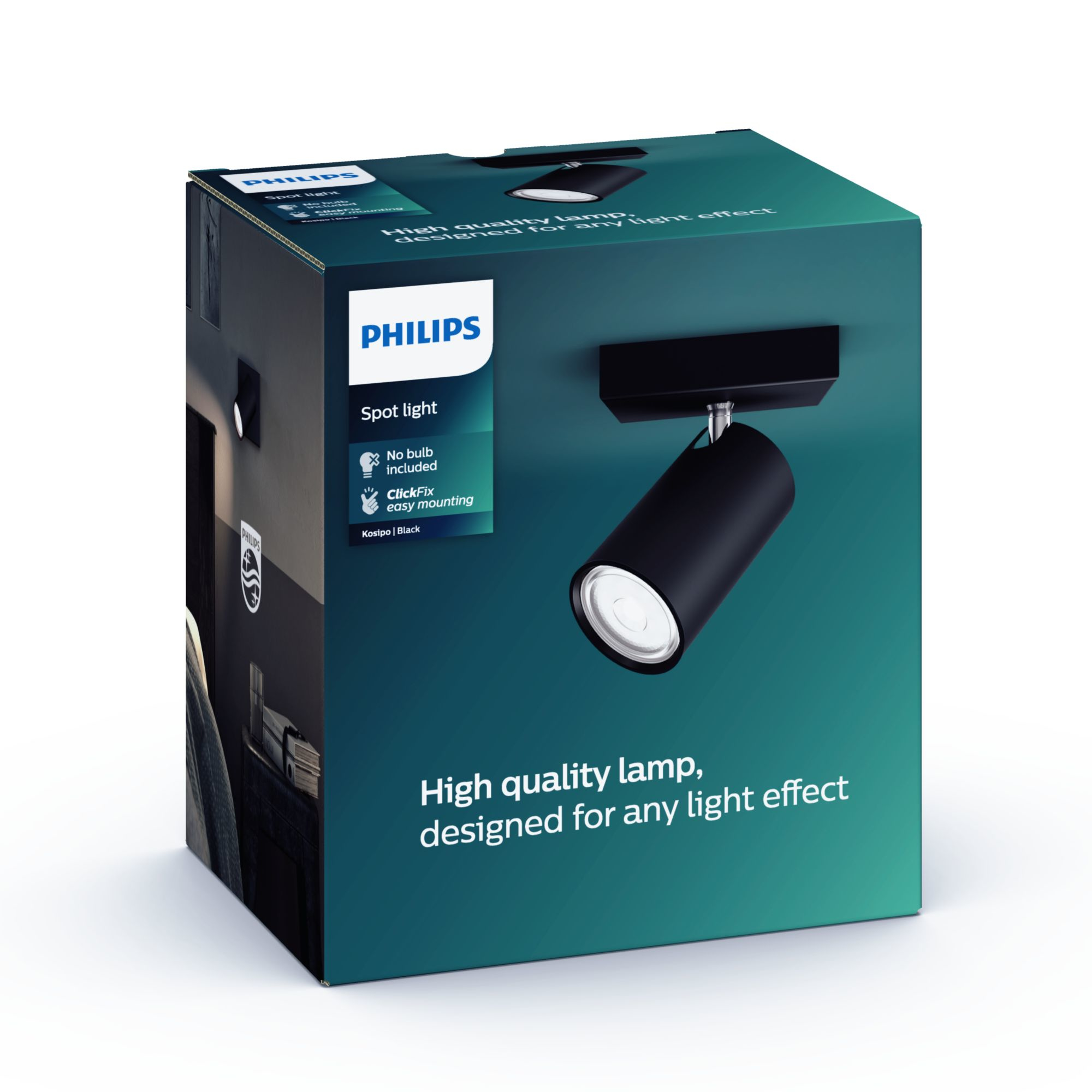 Philips Kosipo Spot 1flg. exkl LM 1x5,5W Schwarz 37044571_5628221095