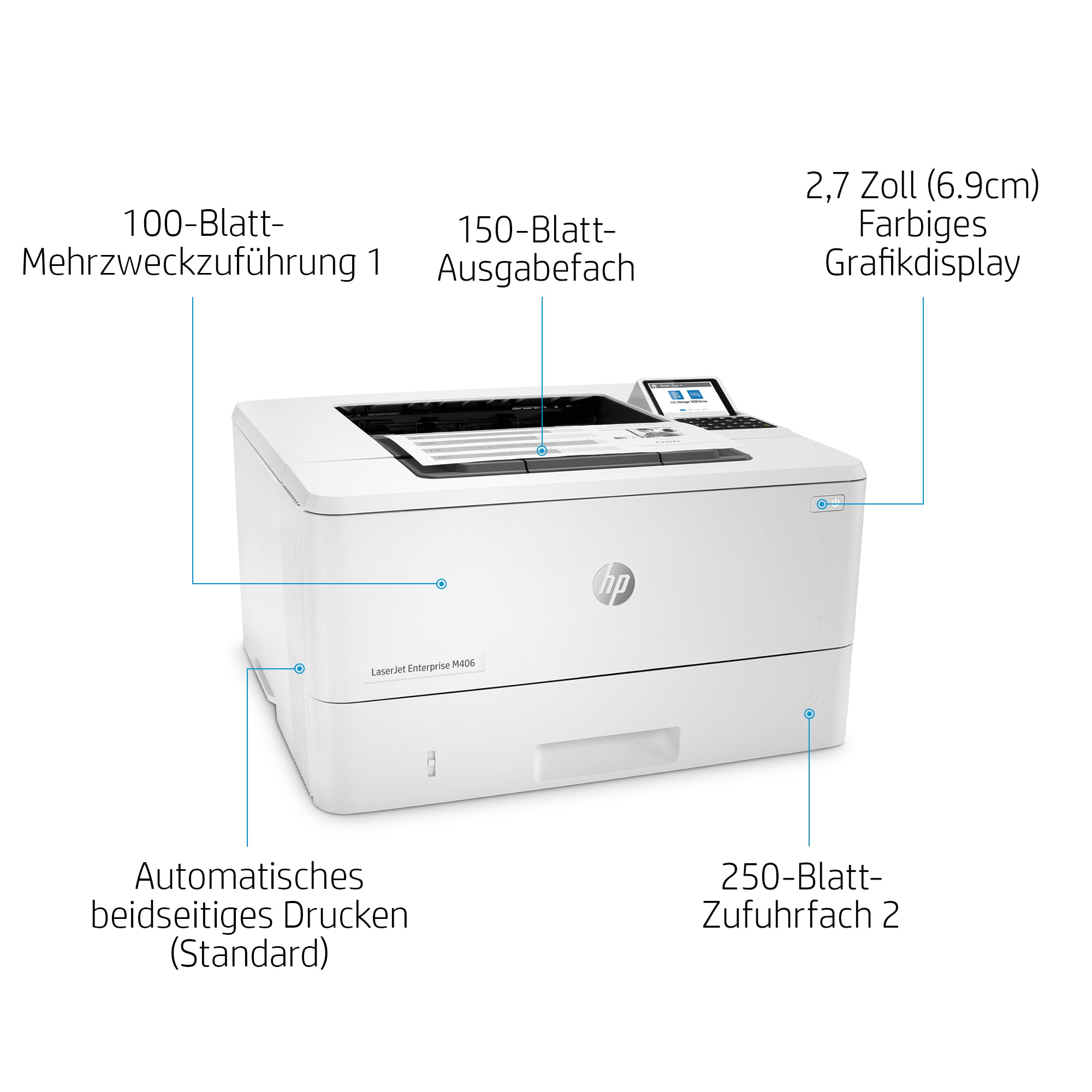 HP LaserJet Enterprise Monolaserdrucker M406dn 87234981_8387472782