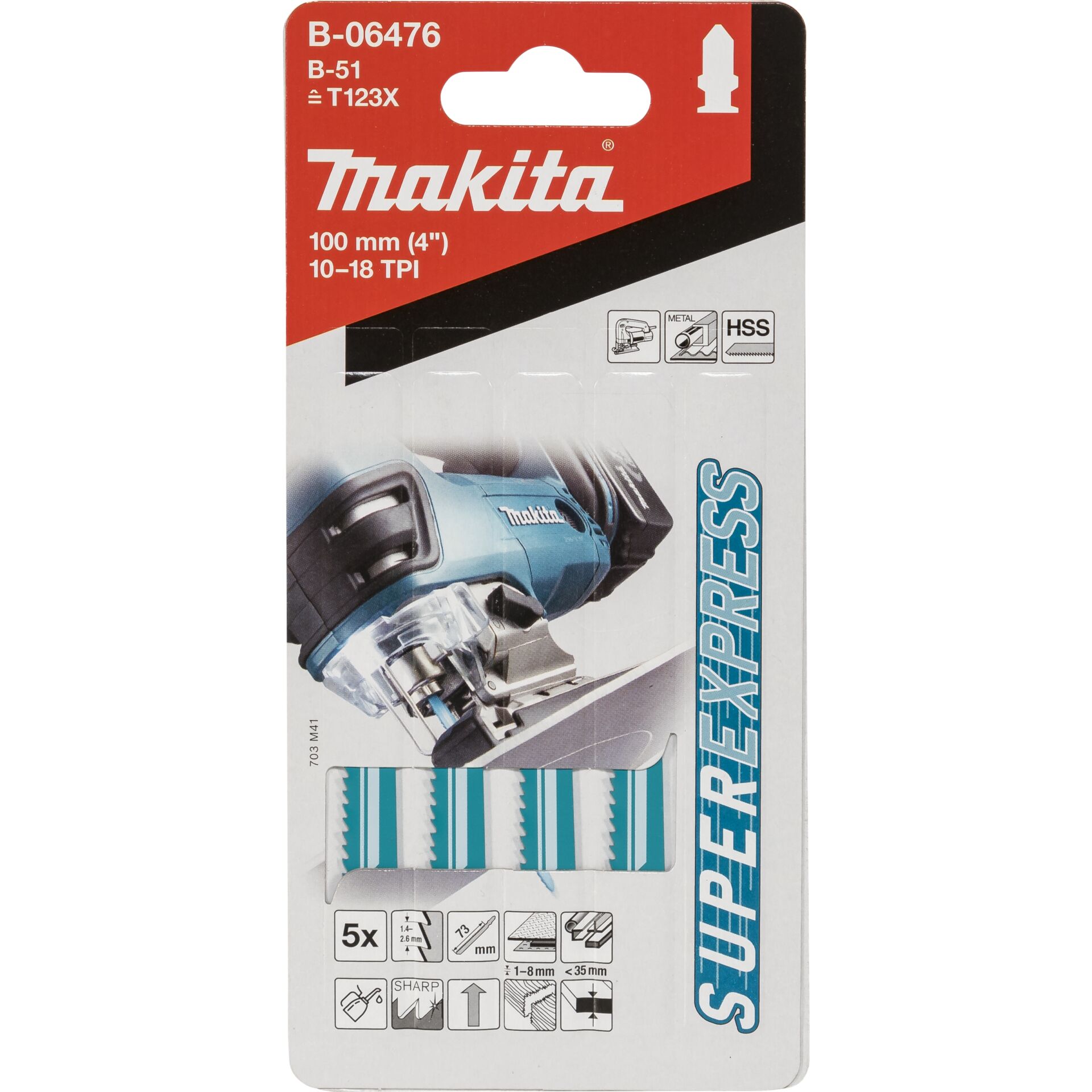 Makita B-06476 Stichsägeblatt B-51 Metall5St 807116_00