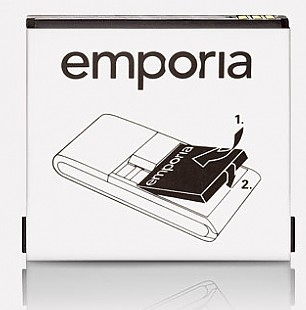 Emporia 1150mAh Li-Ion Akku Schwarz – Ansicht 1