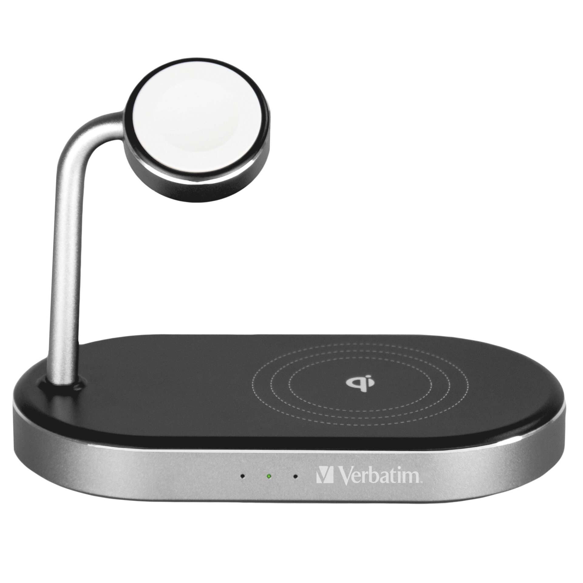 802307_00 Verbatim WCS-02 Aluminium 3-in-1 Qi MFi WiFi+Appel Watch Charger