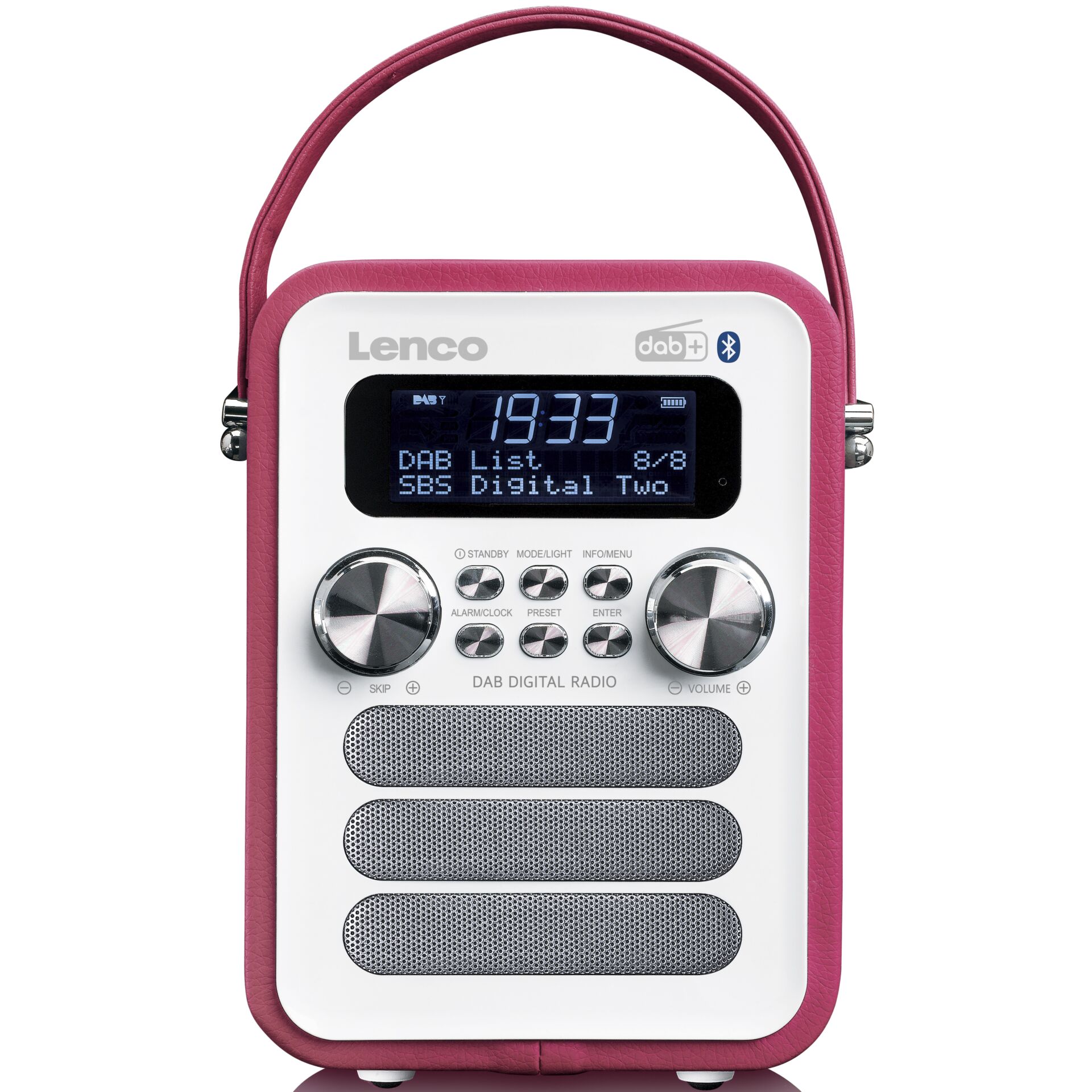 Lenco PDR-051 pink/weiss