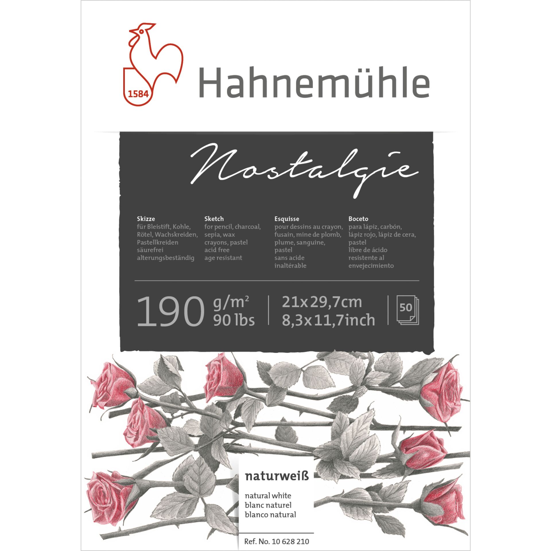 Hahnemühle Skizzenbuch Nostalgie A 4 50 Blatt 190 g 801376_00