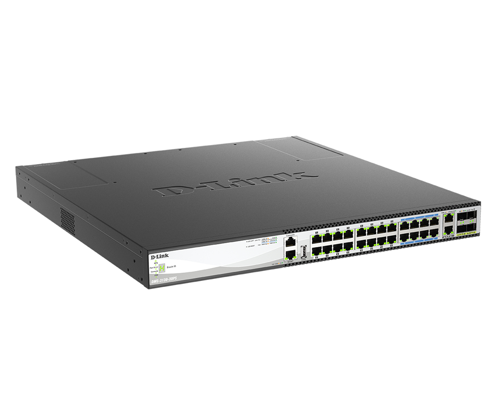D-Link DMS-3130-30 Port Switch PoE Multi-Gigabit – Ansicht 2