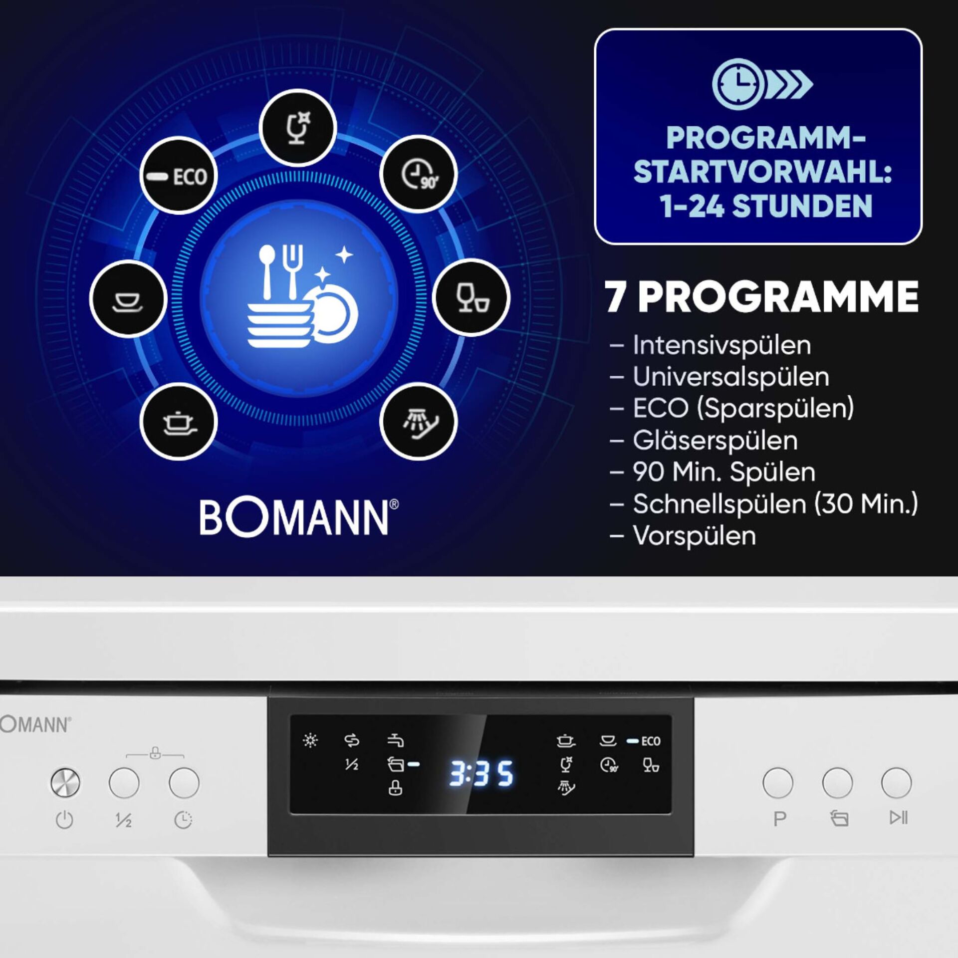 Bomann GSP 7418 weiß      45 cm 118122_06