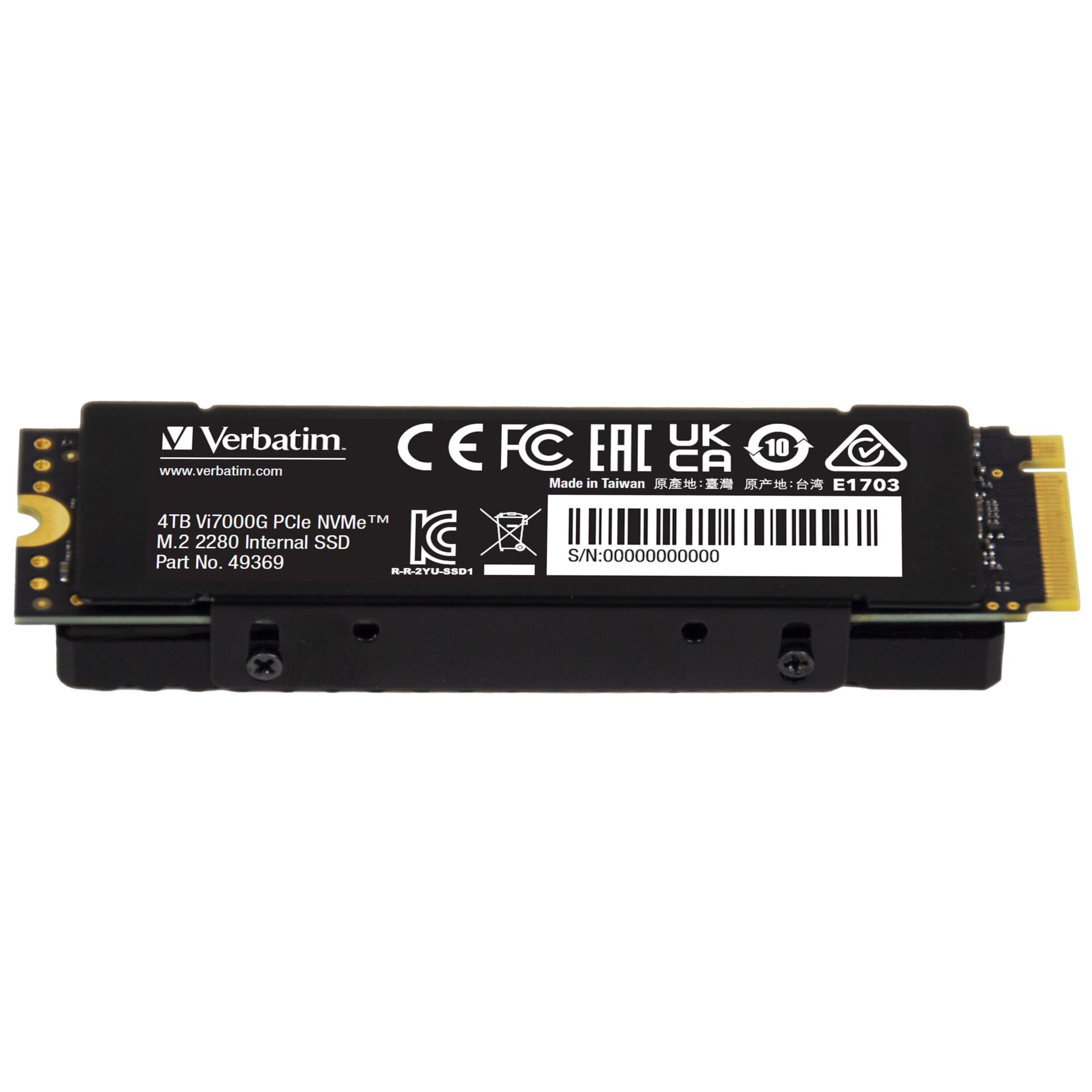 Verbatim Vi7000 M.2 SSD      4TB PCIe NVMe                  49369 828732_02