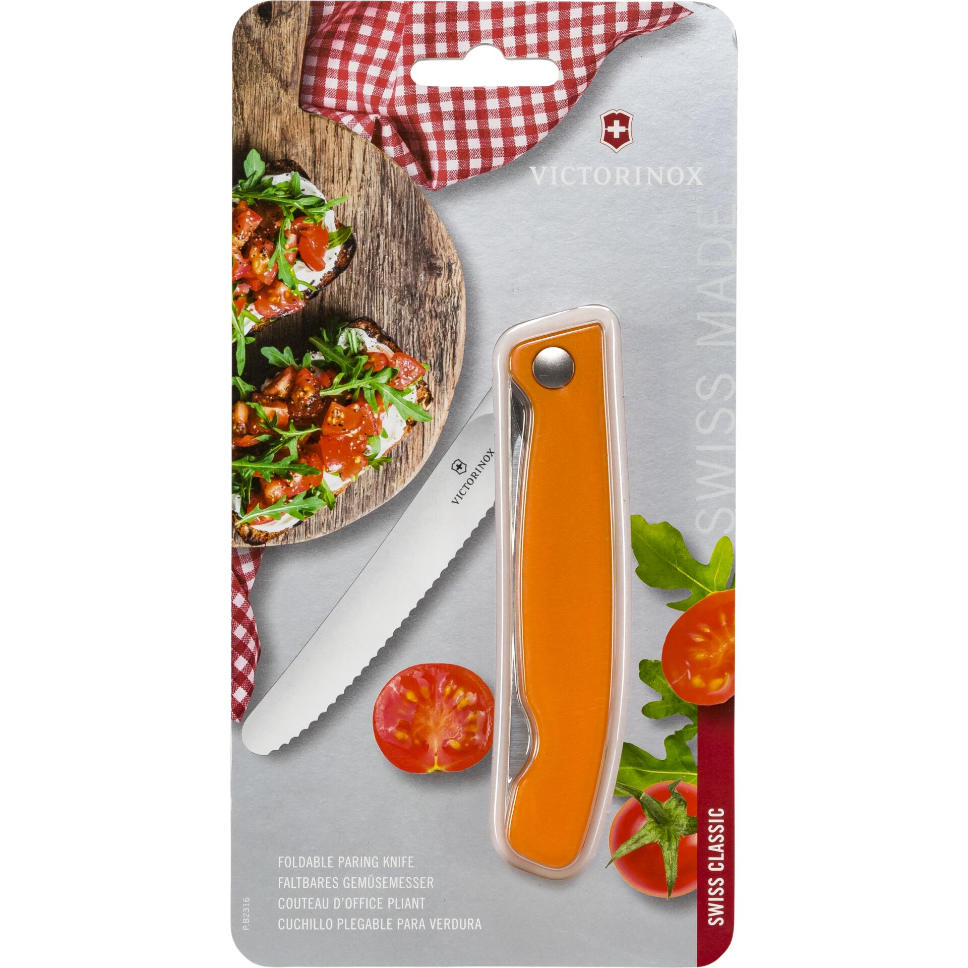 Victorinox Swiss Classic faltbares Gemüsemesser orange 824987_00