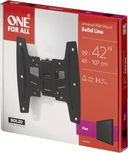 One for All TV Wandhalterung 42 Solid Flat