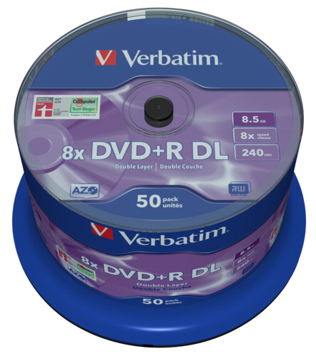 1x50 Verbatim DVD+R Double Layer