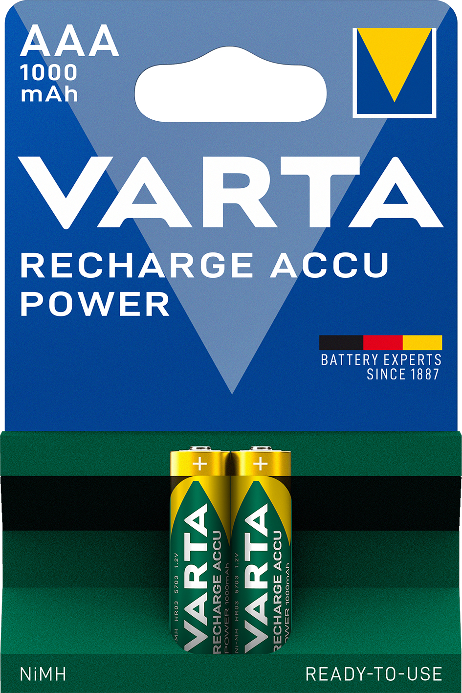 VARTA Rechargeable Akku AAA Micro 2er 1000mAh -Entladeschutz- 5647515_6184678230