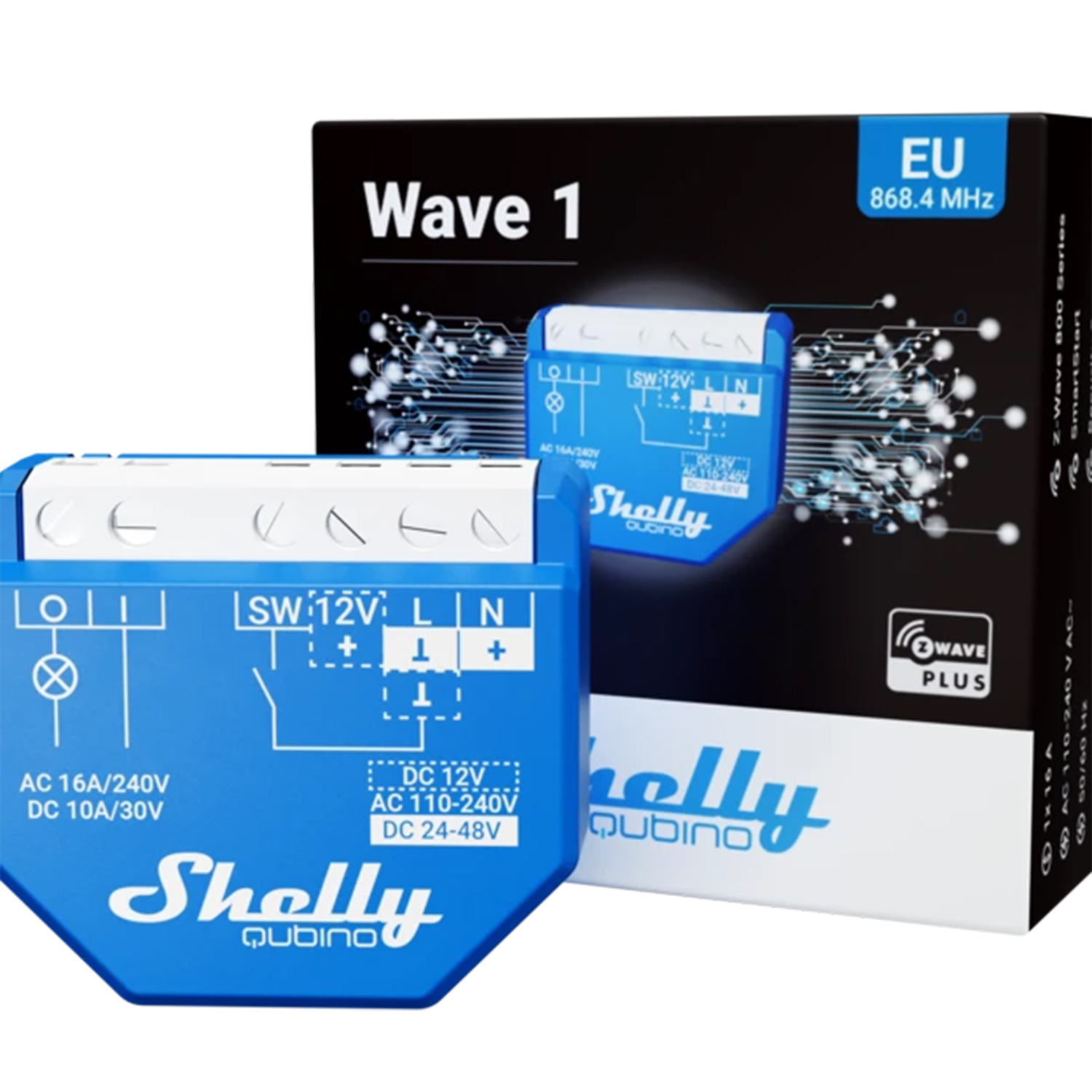 Shelly Qubino Z-Wave 1 Relais 16A Shelly Qubino Z-Wave 1 Relais 16A