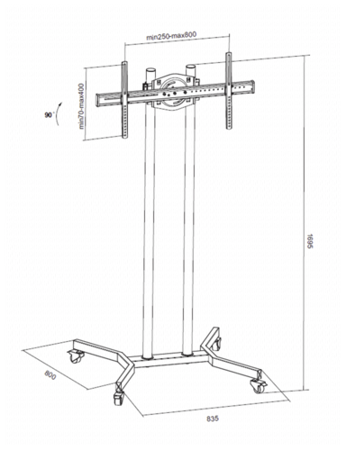 Reflecta TV Stand 55P schwarz