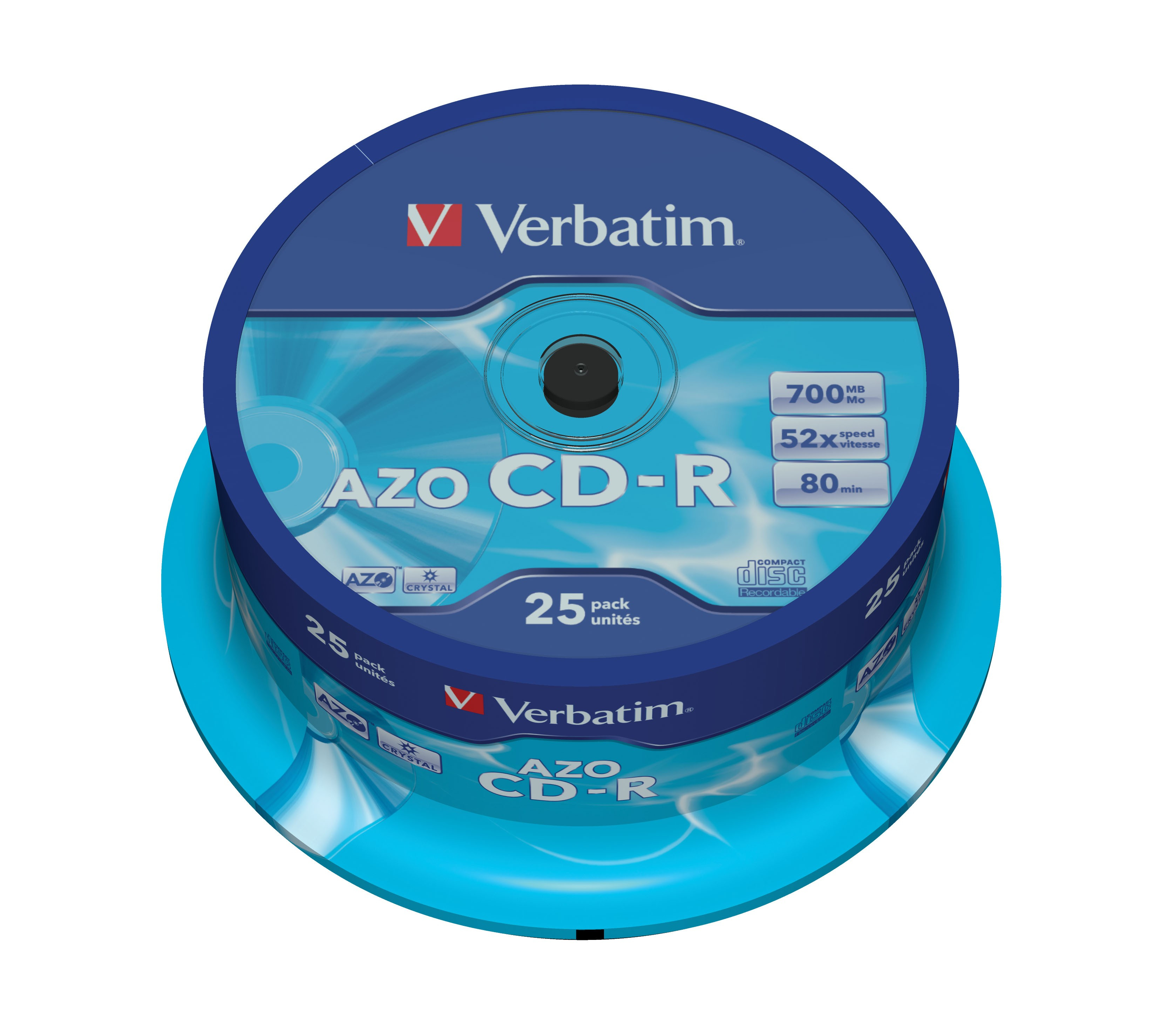 Verbatim CD-R AZO Crystal 700 MB 25 Stück(e)