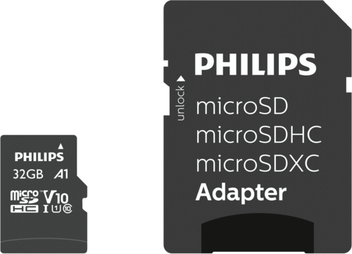 Philips MicroSDHC Card      32GB Class 10 UHS-I U1 incl. Adapter