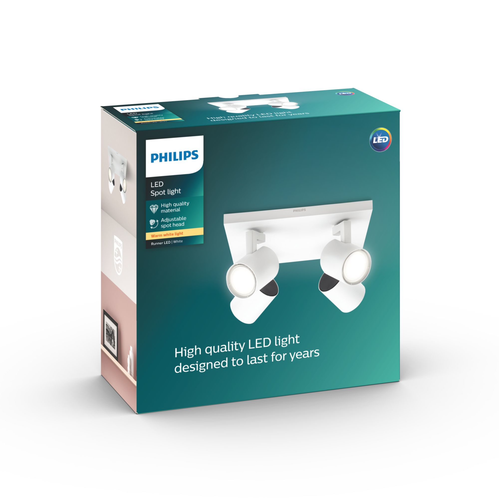 Philips myLiving LED Spot Runner 4flg. 20lm, Weiß 37642163_3959258516