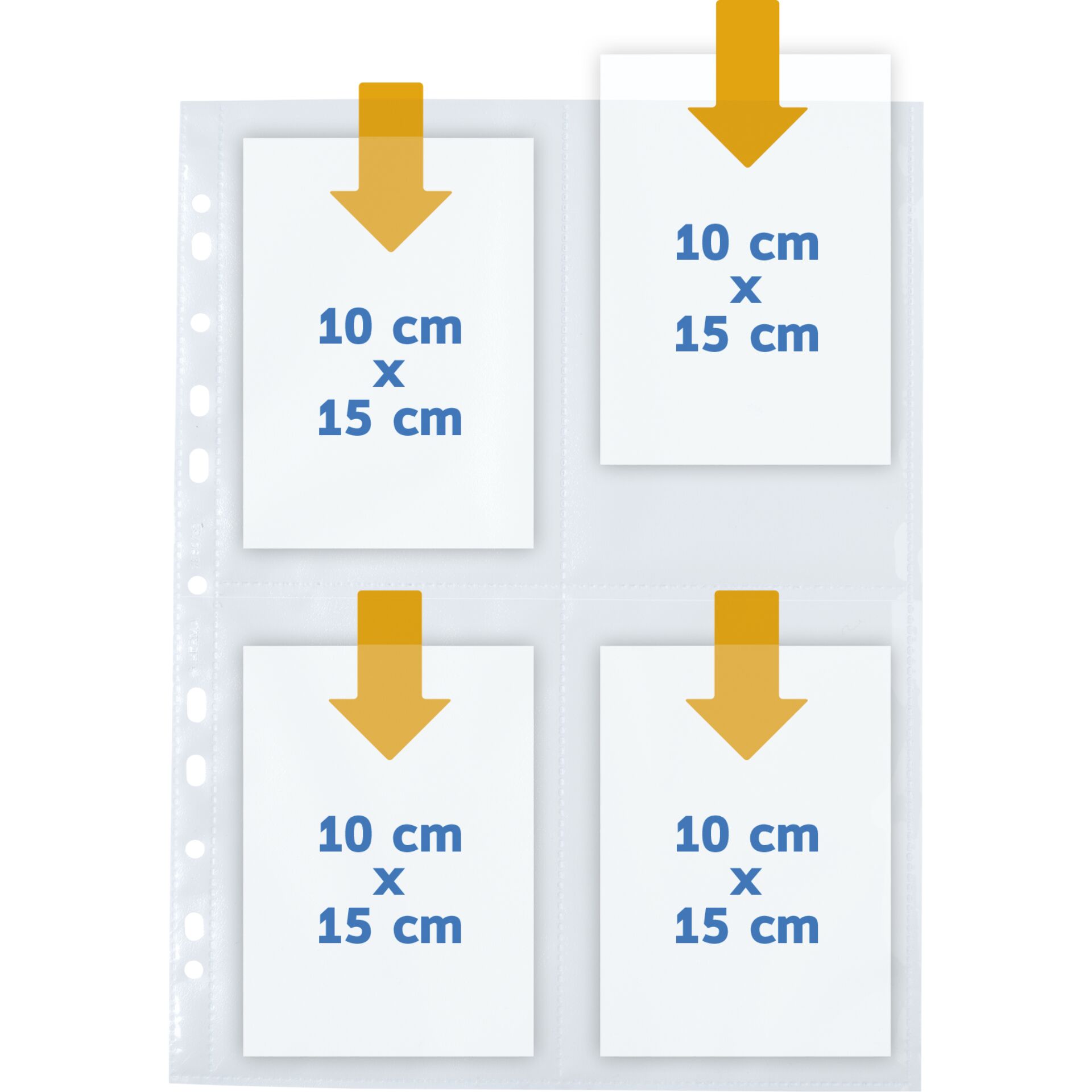 Herma Postkartenhüllen     10x15 10x4 Blatt transparent      7695 356340_03