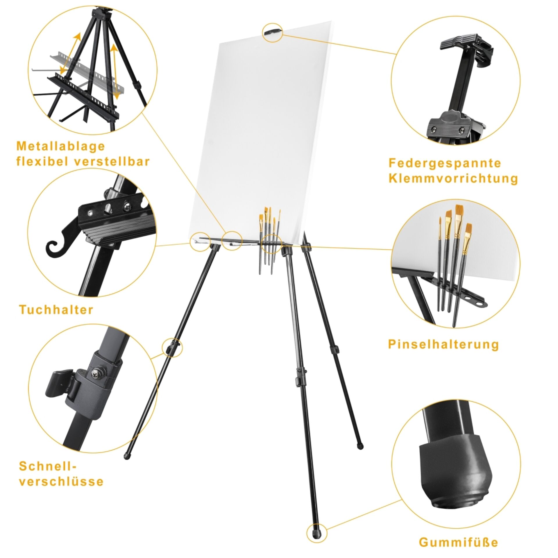 walimex pro Atelierstaffelei Aluminium XXL 205cm