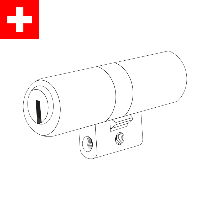 Nuki Nuki Montageplatte A - Schweizer Rundprofilzylinder