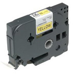 Brother Gloss Laminated Labelling Tape - 18mm, Black/Yellow TZ Etiketten erstellendes Band