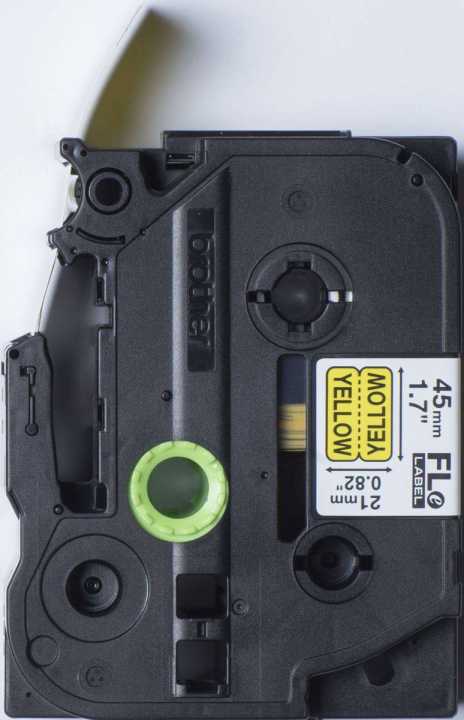 Brother FLE6511 Etiketten erstellendes Band Schwarz auf gelb