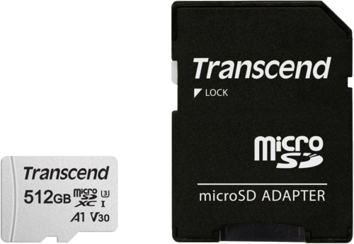 Transcend microSDXC 300S-A 512GB Class 10 UHS-I U3 V30 A1