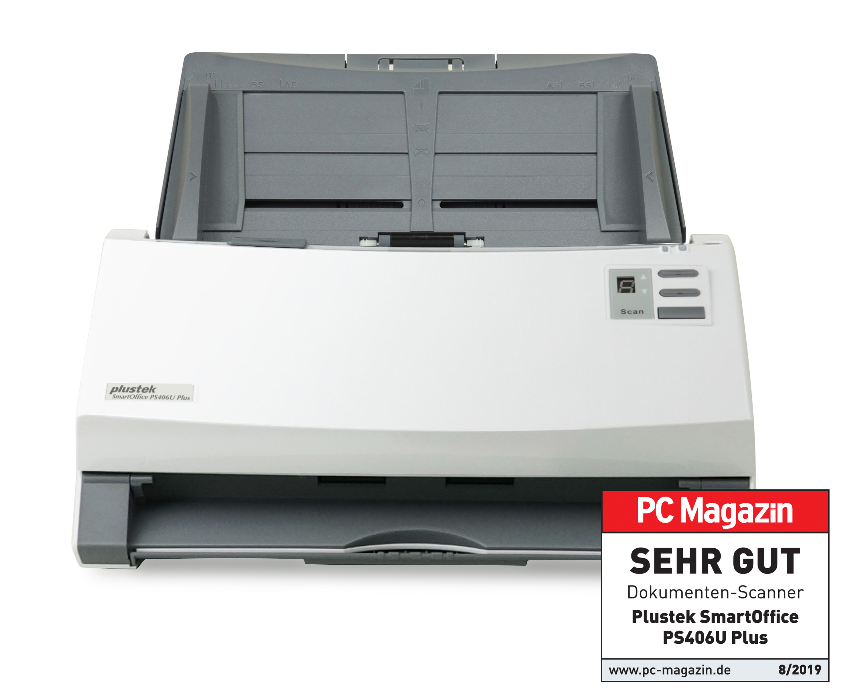 Plustek SmartOffice PS406U Plus Scanner mit PC Magazin Ausze