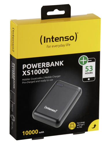 Intenso Powerbank XS10000 black 10000 mAh inkl. USB-A to Type-C