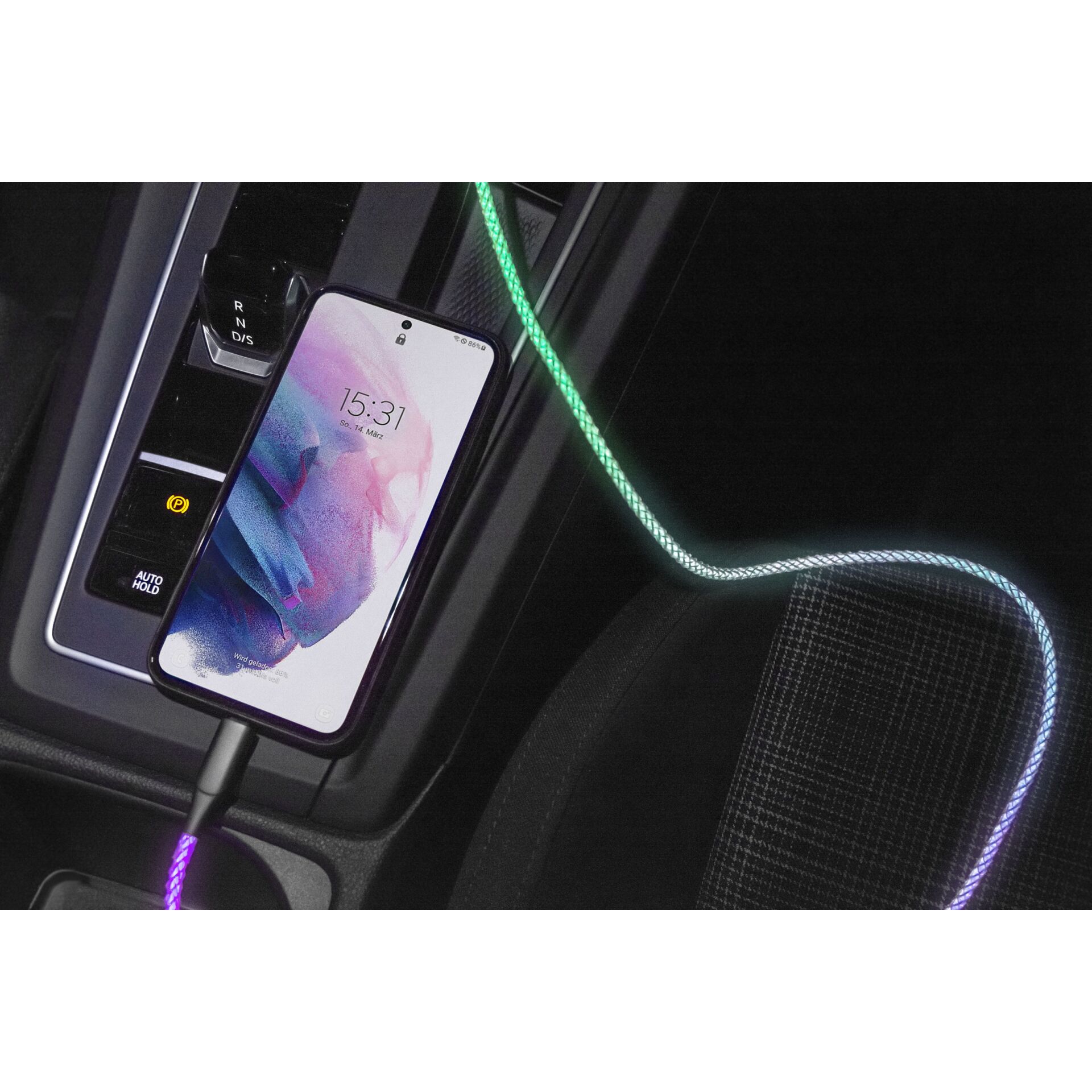 Ansmann USB-A / USB-C Kabel mit LED Beleuchtung 100cm  1700-0158