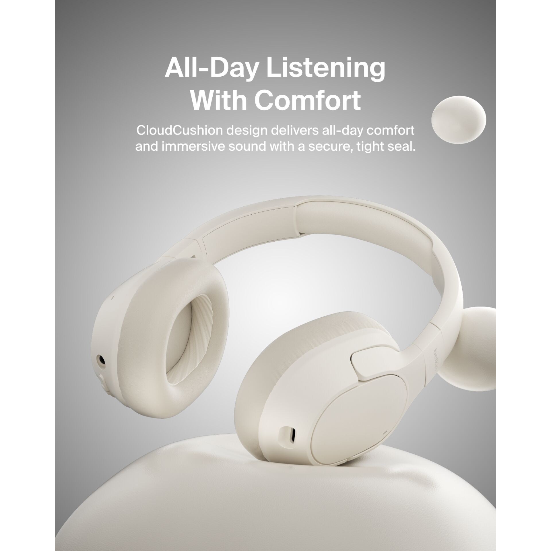 Belkin Soundform Isolate OverEar kabellos, sand        AUD008hqSA 139780_19