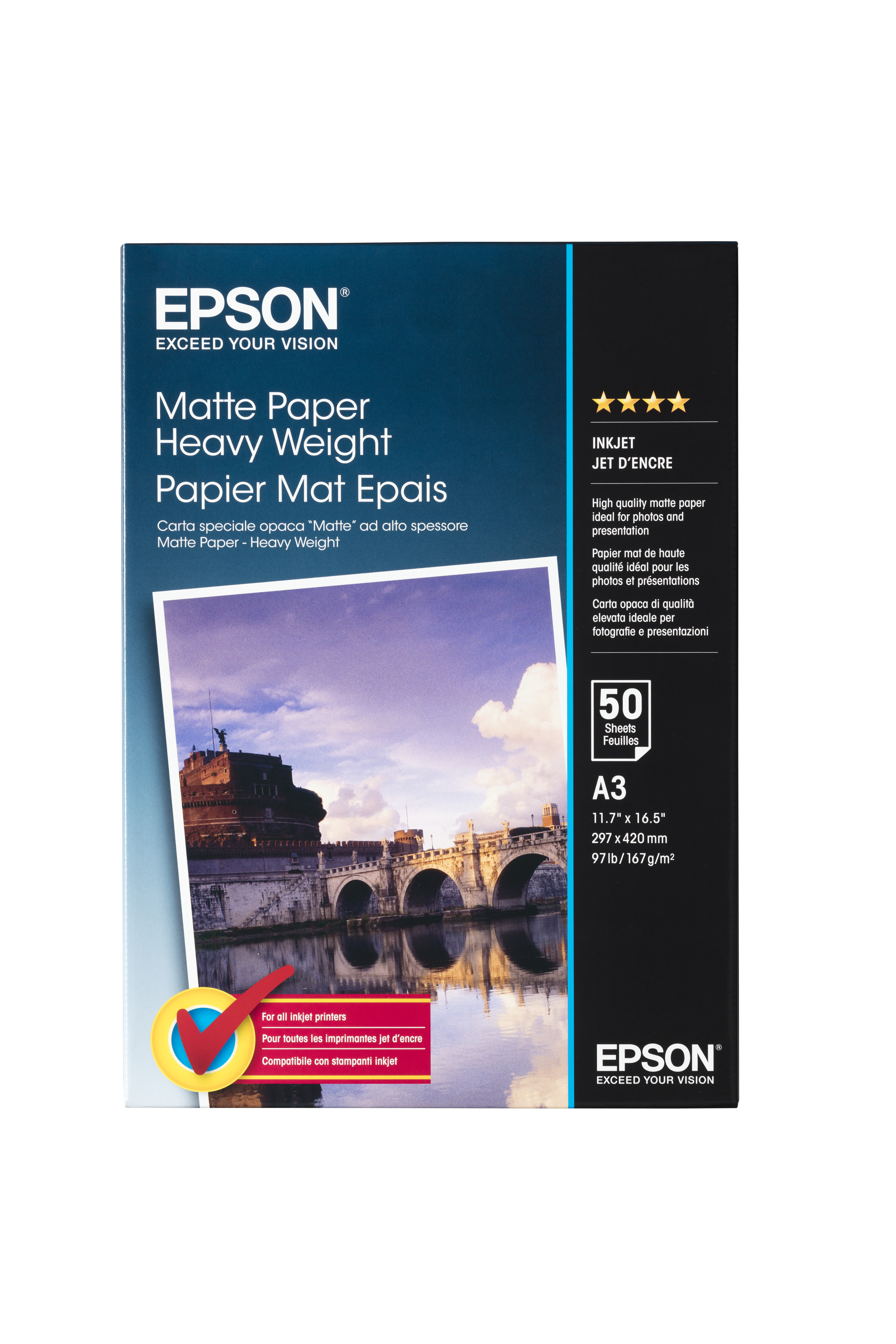 Epson schweres mattes Papier C13S041261 -A3-50 Blatt- 20637_8076726152
