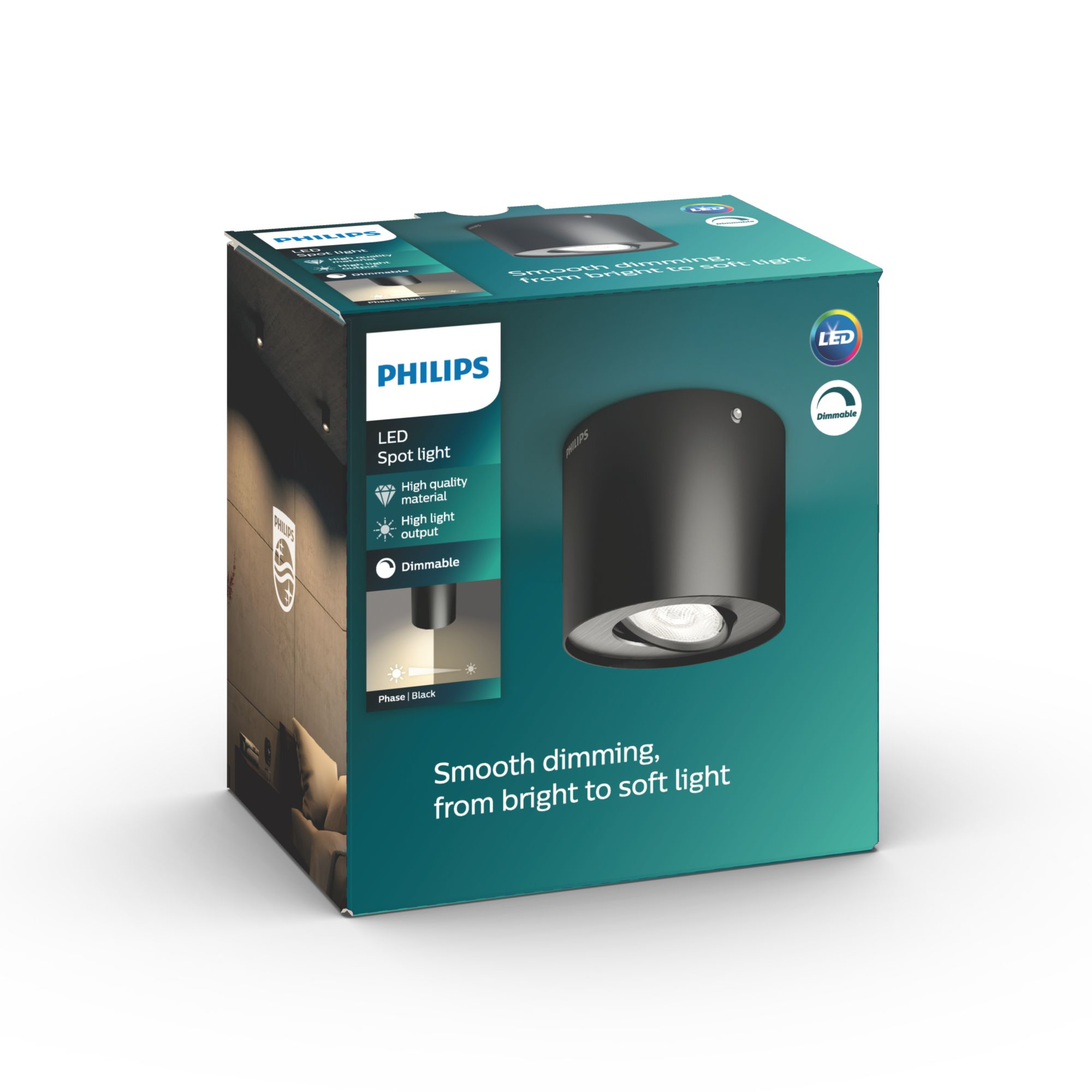 Philips myLiving LED Spot Phase 1flg. 500lm Schwarz 29544973_9344190607