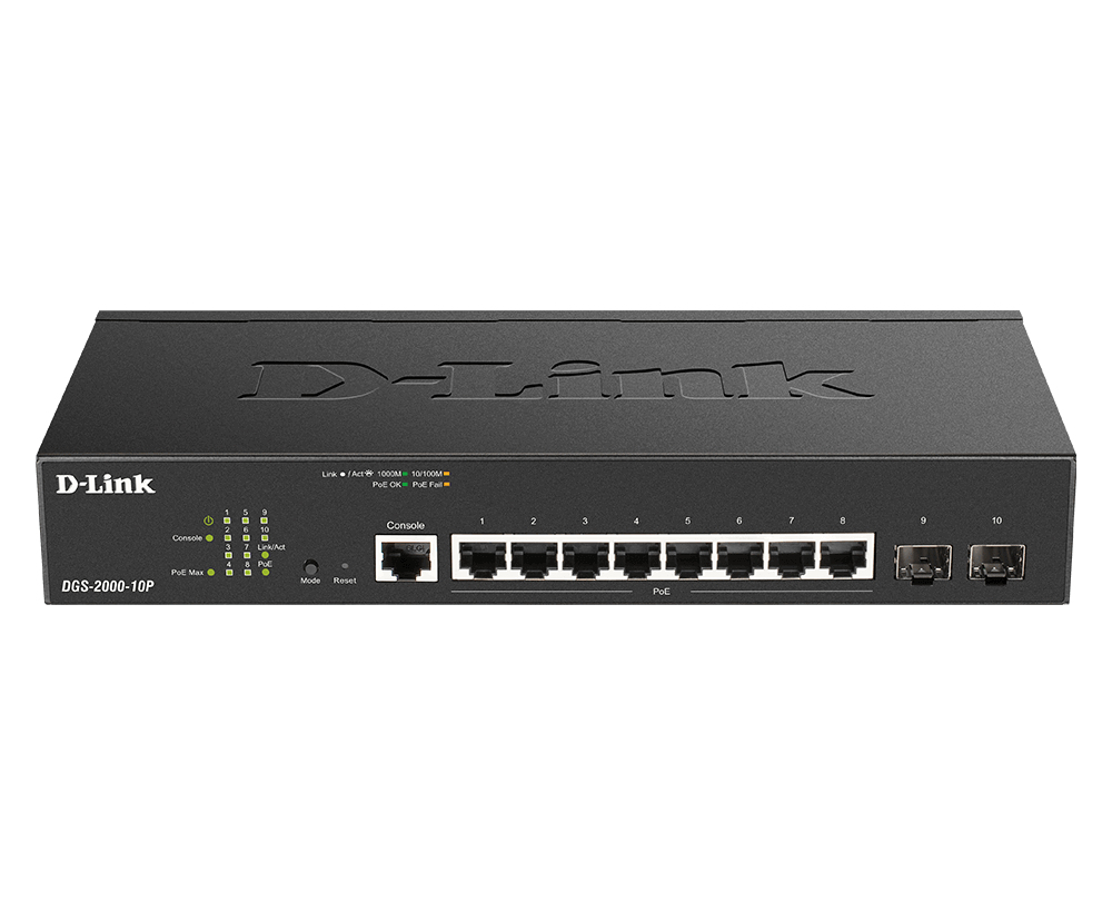 D-Link DGS-2000-10P 10-Port Gigabit PoE Managed Switch