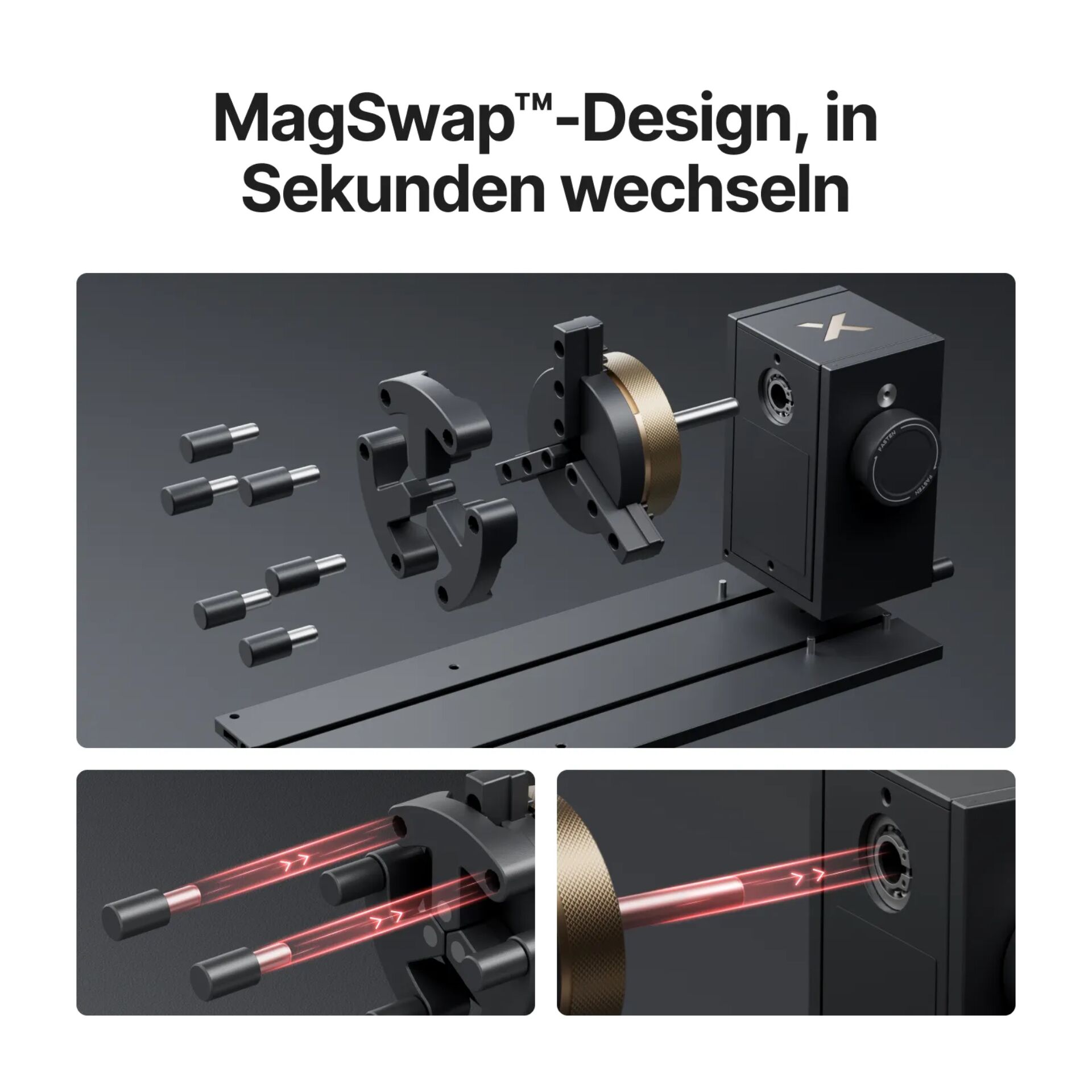 xTool RA3 Rotations Erweiterung für P3 / F2 / F2 Ultra 220651_04