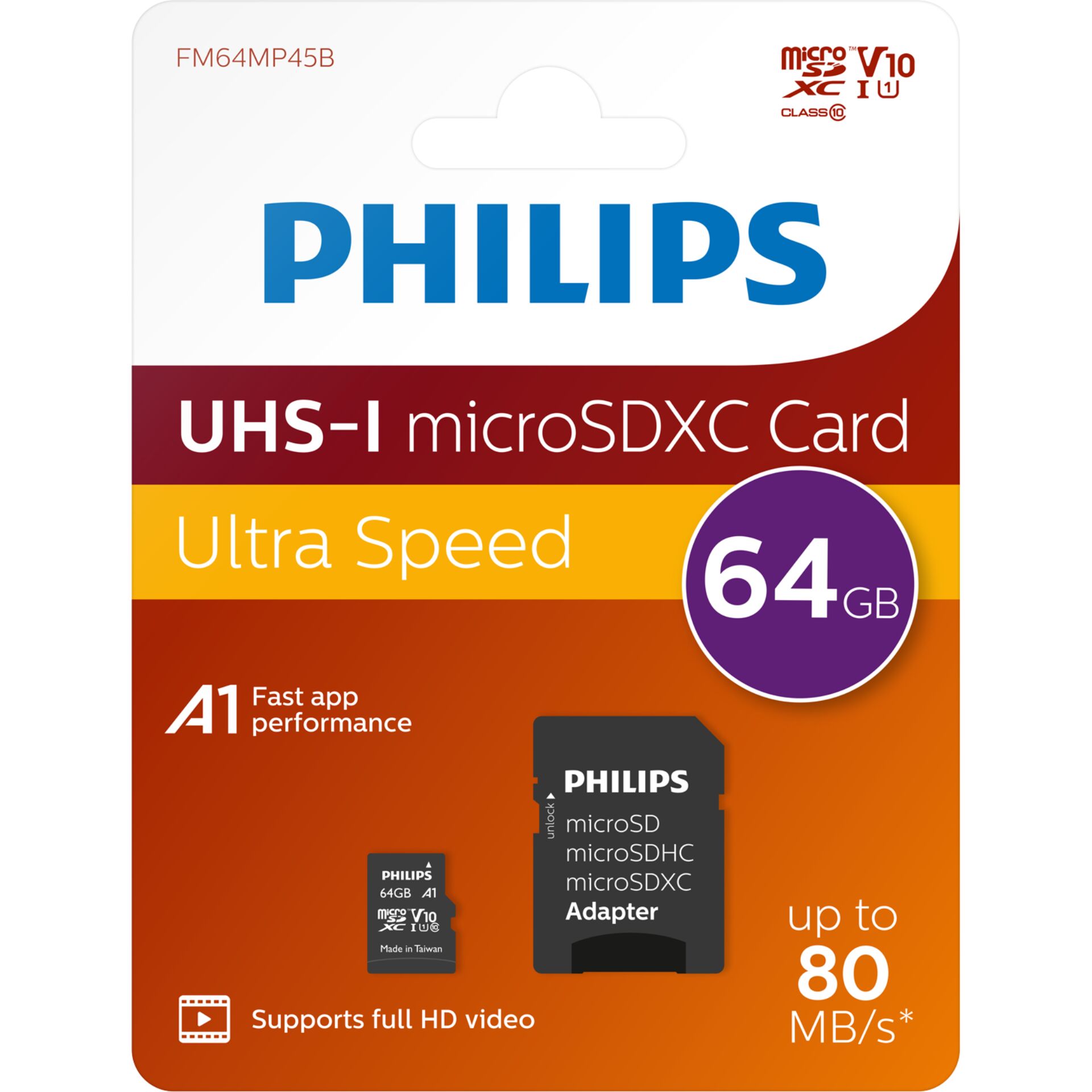 Philips MicroSDXC 2-Pack    64GB Class 10 UHS-I U1 incl. Adapter 797988_01