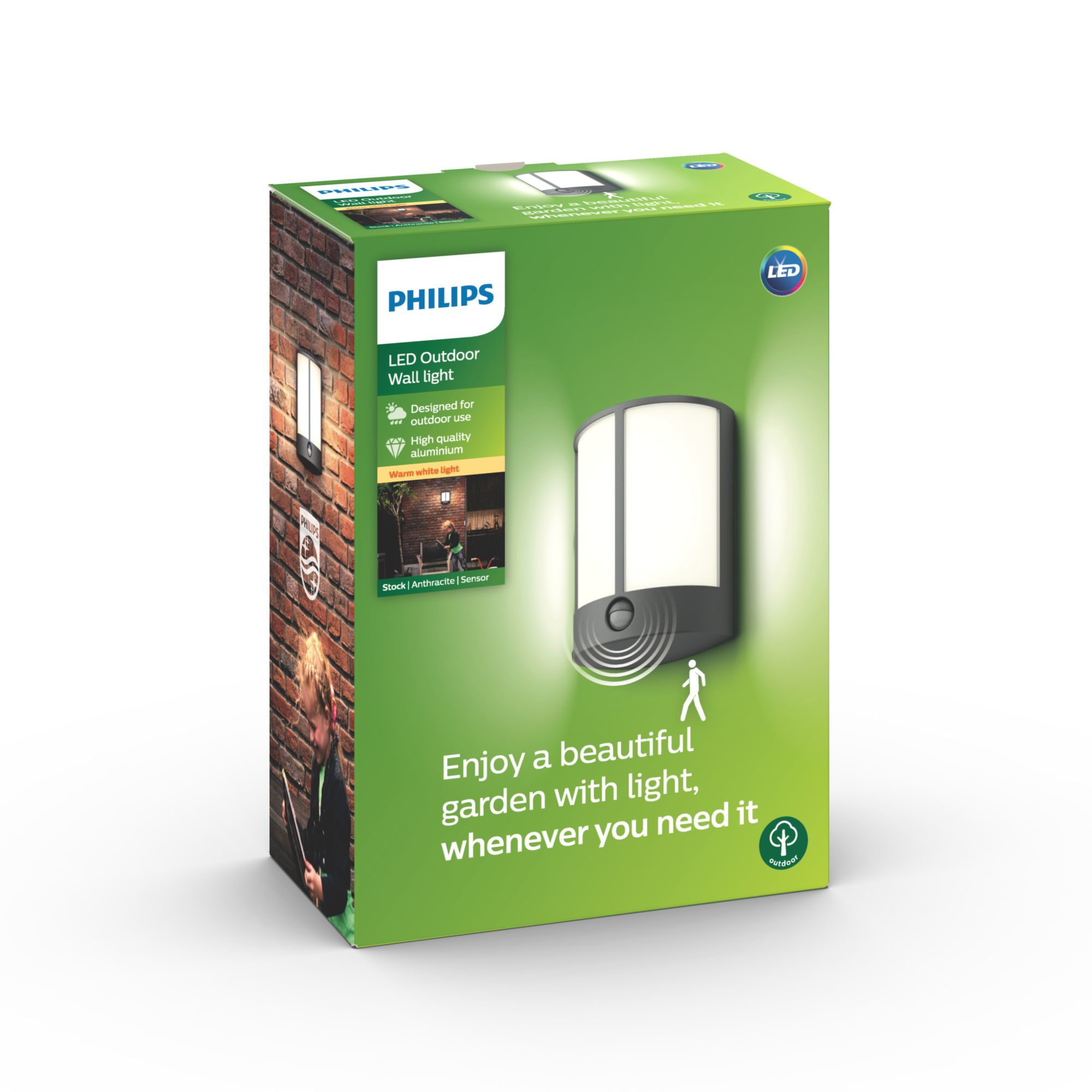 Philips myGarden IR LED Wandleu Stock 600lm Bewegmel Anthrazit 31092978_7393909189