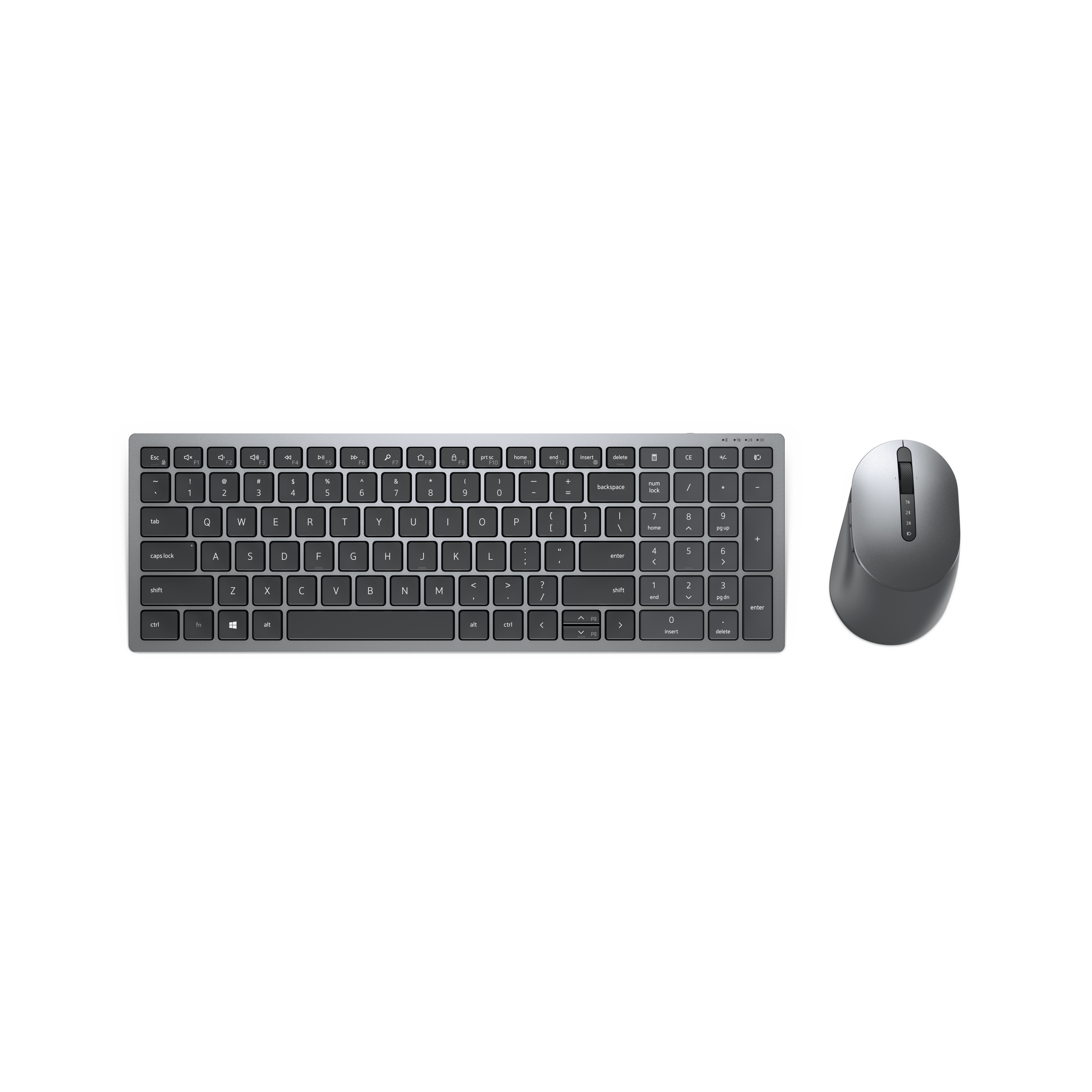 DELL KM7120W Tastatur RF Wireless + Bluetooth QWERTZ Deutsch Grau, Titan