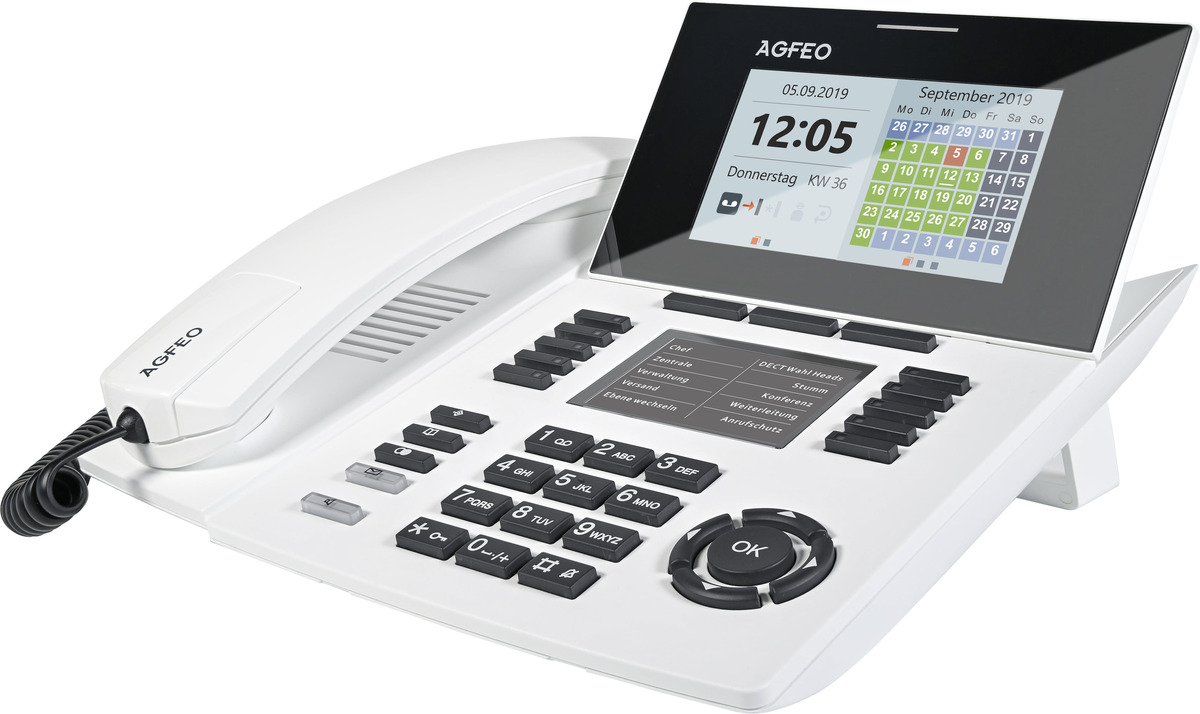 AGFEO Systemtelefon ST56 IP SENSORfon reinweiß